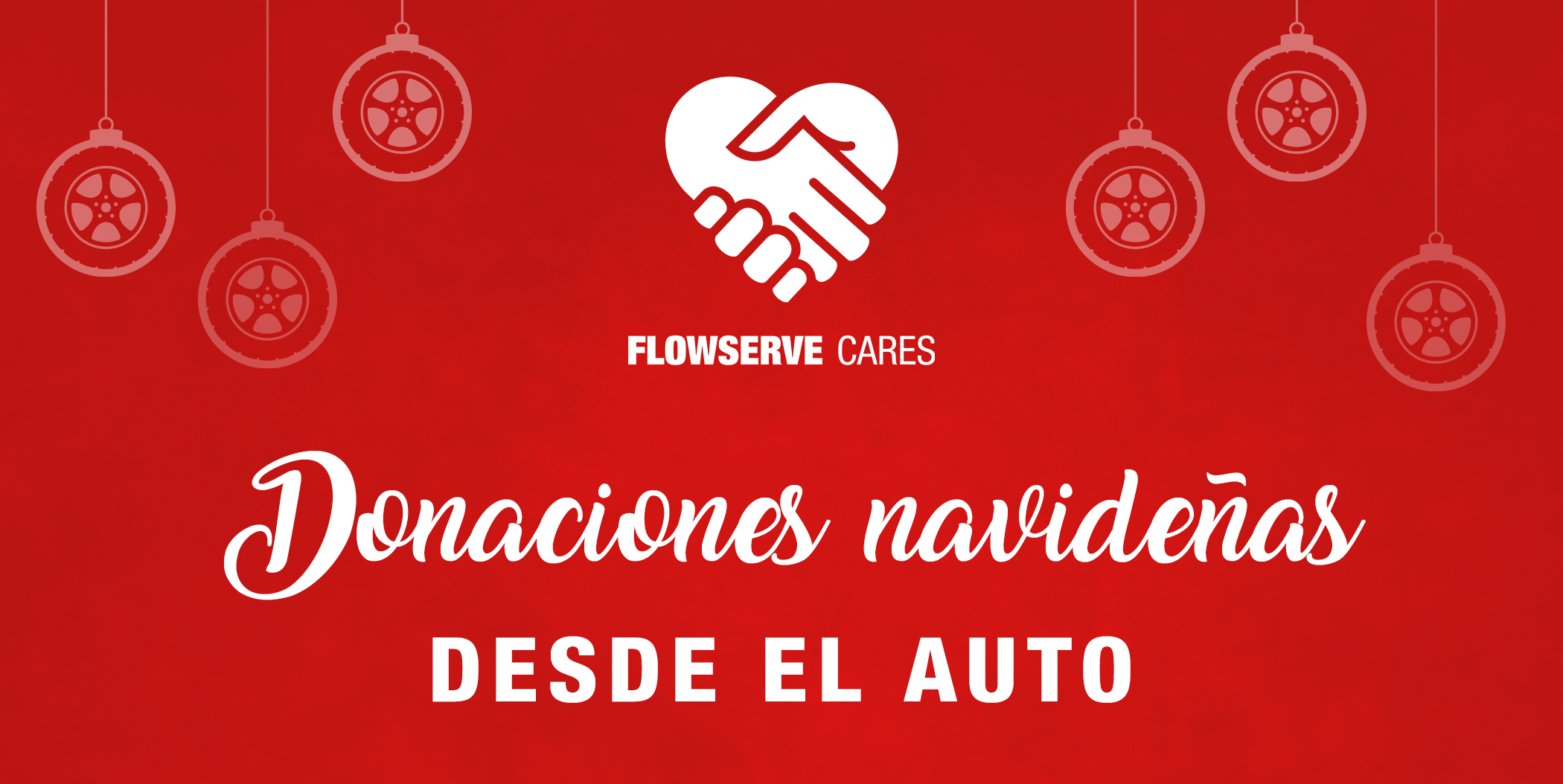 Campaña de donaciones navideñas desde el auto de Flowserve